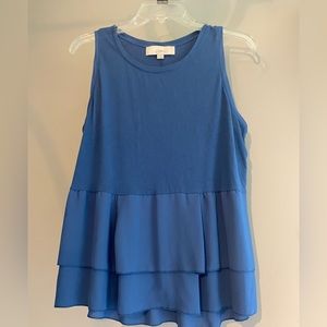 LOFT peplum multi medium top